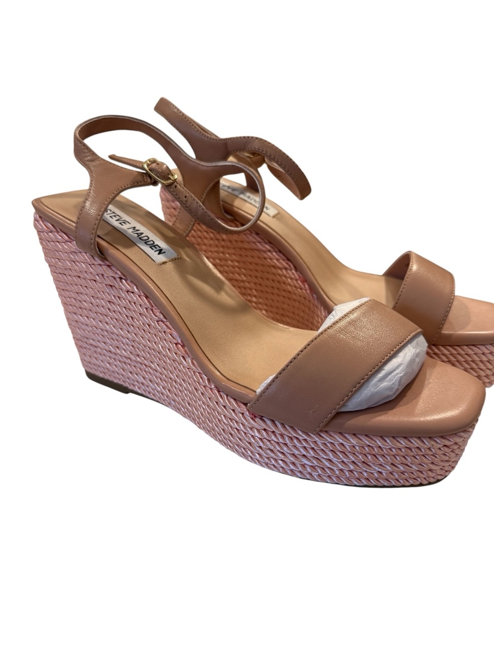 Steve Madden Tory Twist Wedge Sandals
Rope Platform Ankle Strap Pink 8.5 NEW - Picture 5 of 13